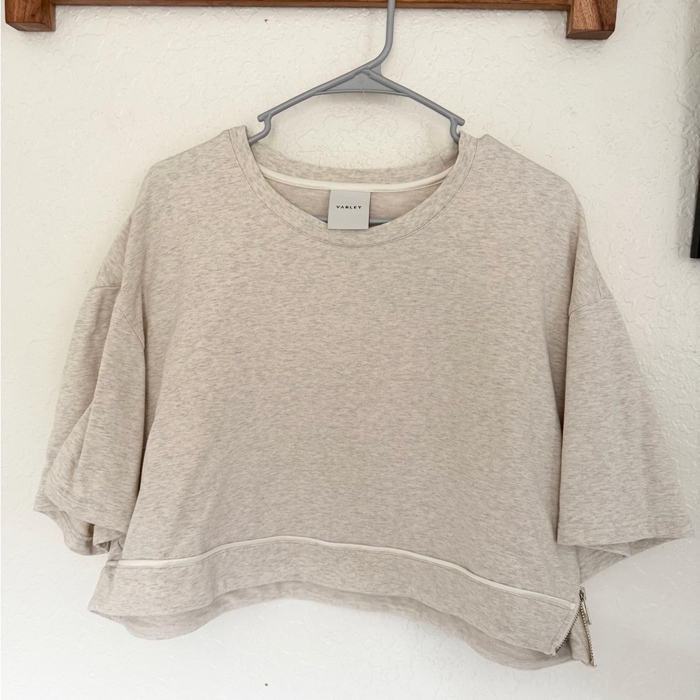 Varley Light Beige Cropped Top medium